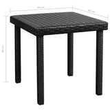 vidaXL Ligbedden 2 st met tafel poly rattan bruin