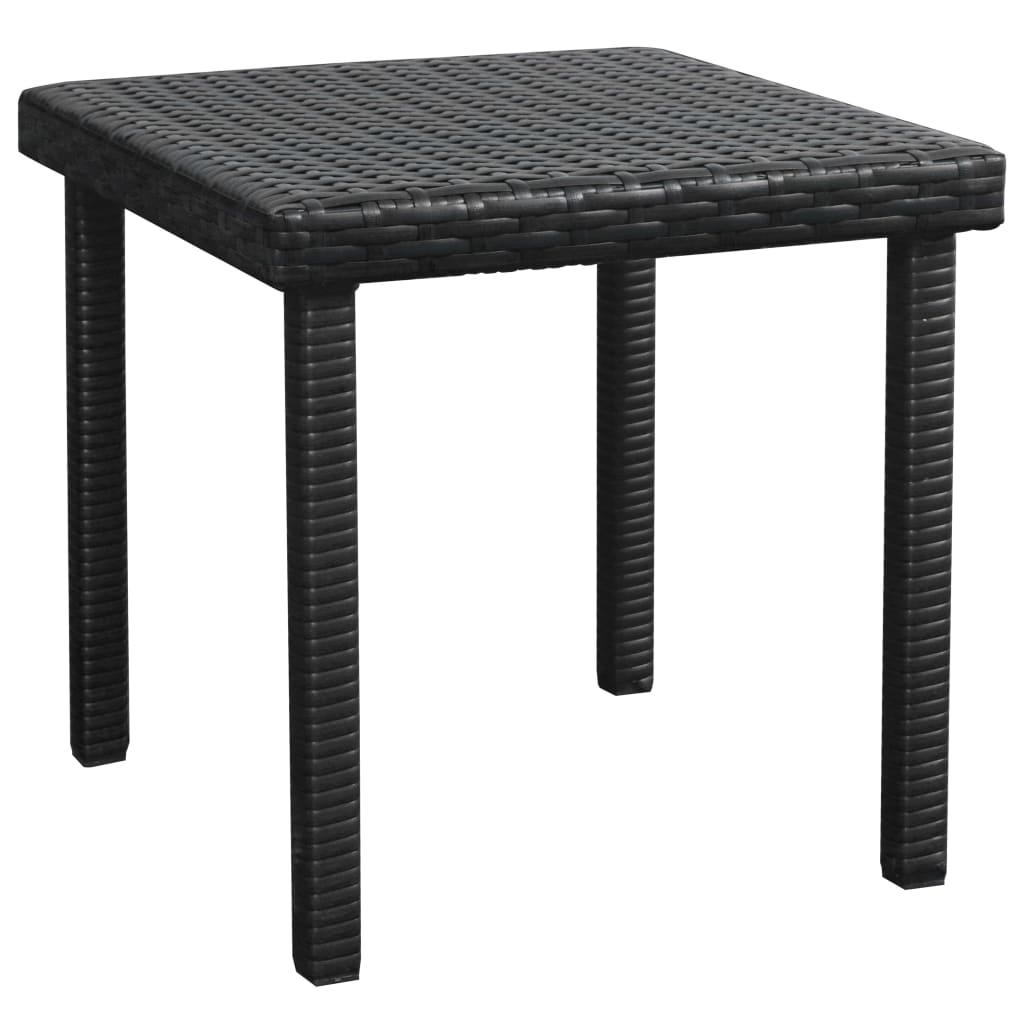 vidaXL Ligbedden 2 st met tafel poly rattan bruin