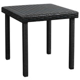 vidaXL Ligbedden 2 st met tafel poly rattan bruin
