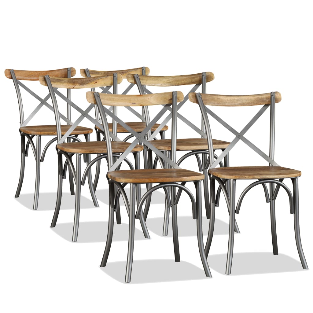 vidaXL Eetkamerstoelen 2 st massief mangohout