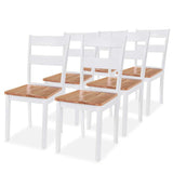 vidaXL Dining Chairs 4 pcs Solid Rubberwood White