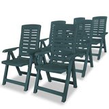 vidaXL Tuinstoelen 4 st verstelbaar kunststof wit