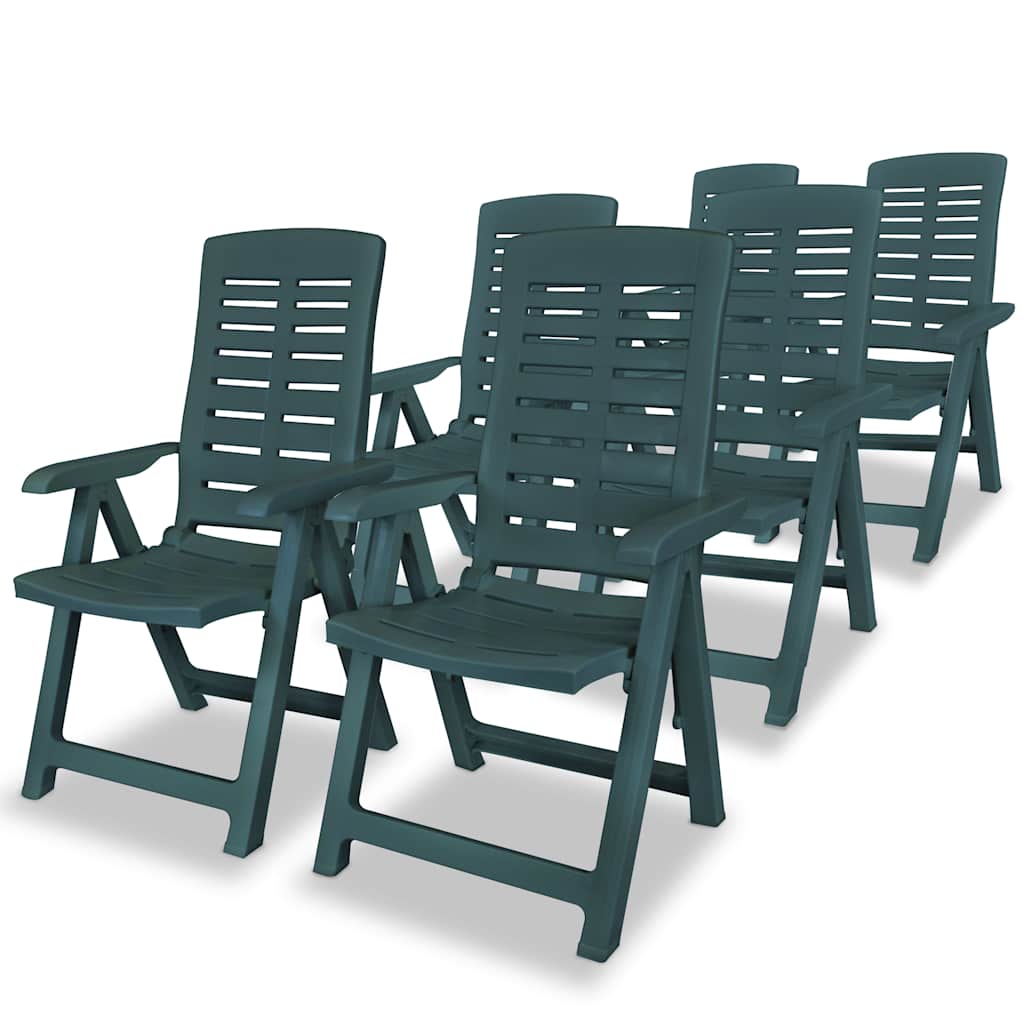 vidaXL Tuinstoelen 4 st verstelbaar kunststof wit