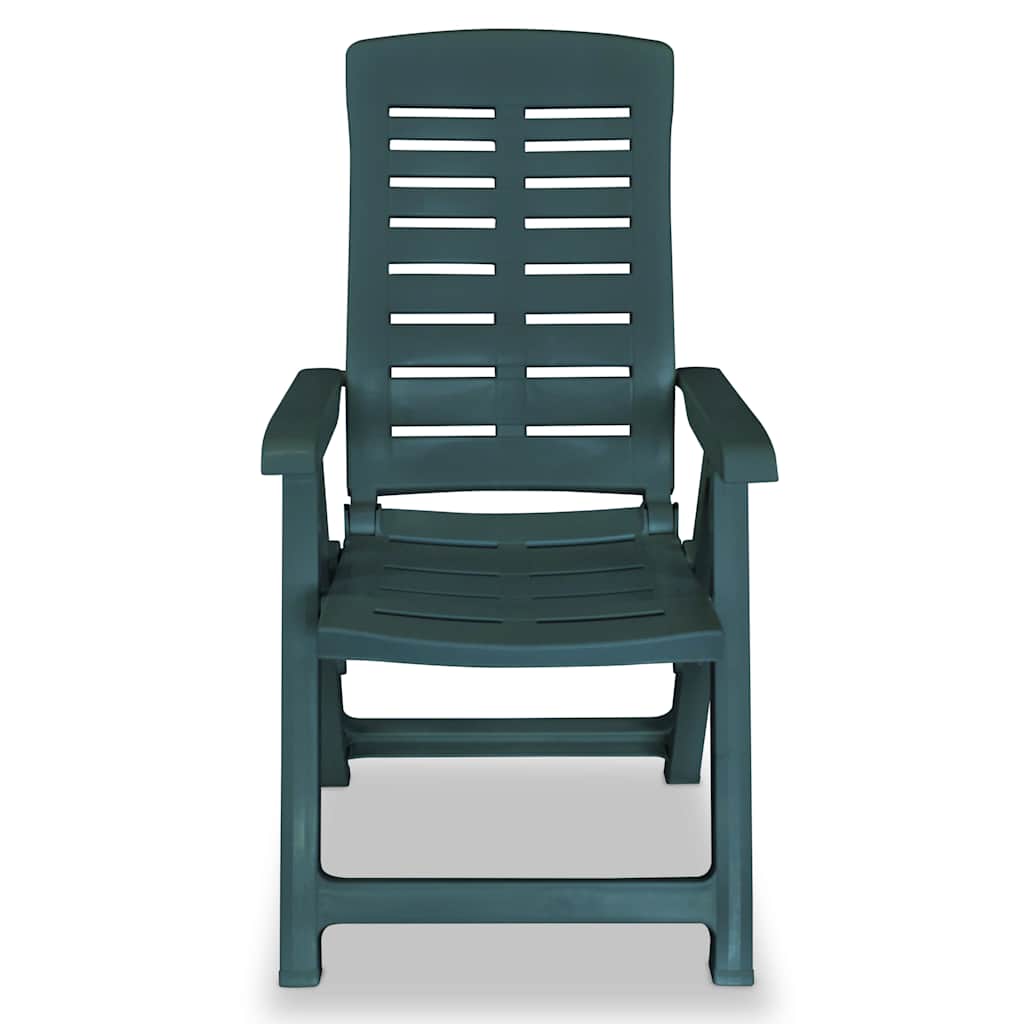 vidaXL Tuinstoelen 4 st verstelbaar kunststof wit