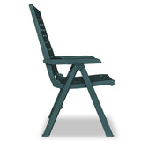 vidaXL Tuinstoelen 4 st verstelbaar kunststof wit