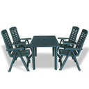 vidaXL 5-delige Tuinset kunststof wit