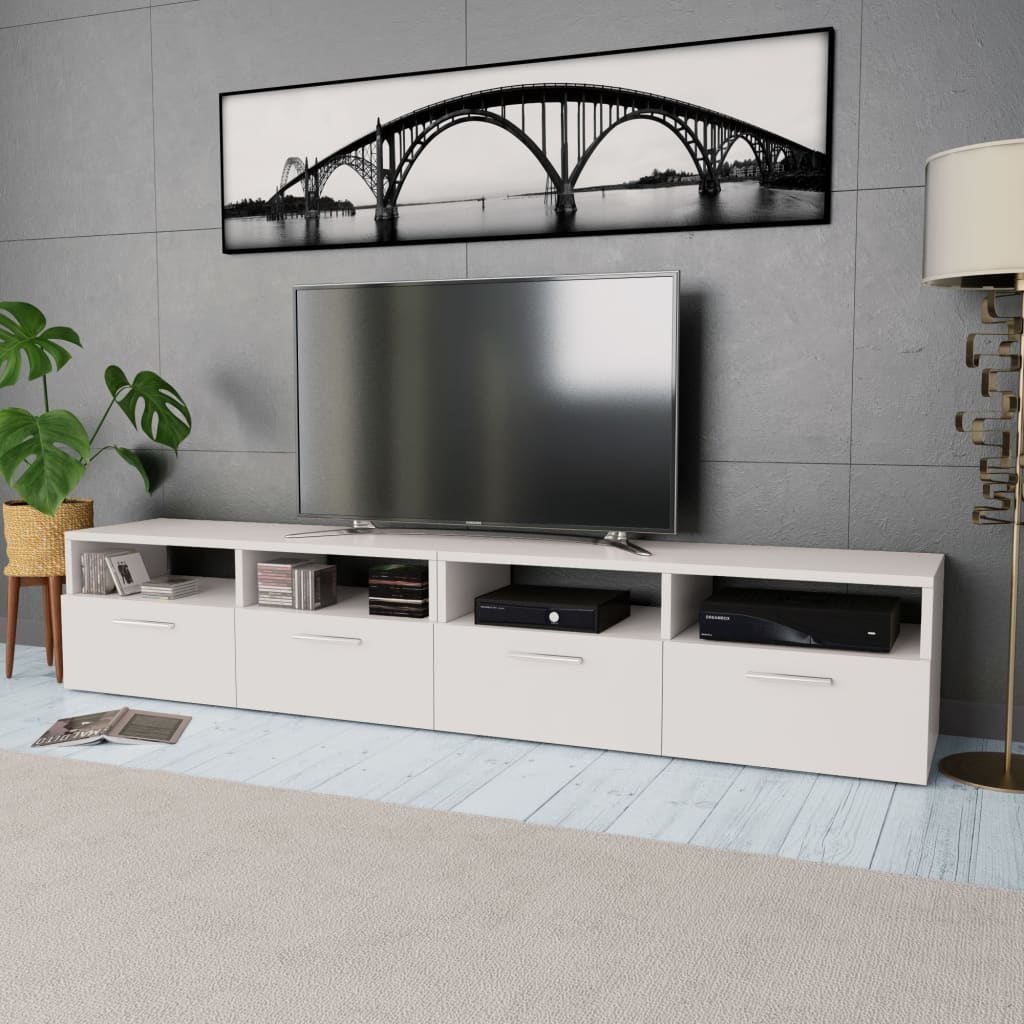 vidaXL TV Cabinets 2 pcs 95x35x36 cm Engineered Wood White