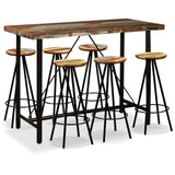 vidaXL Barset massief gerecycled hout 3-delig