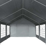 vidaXL Partytent 4x8 m PE grijs