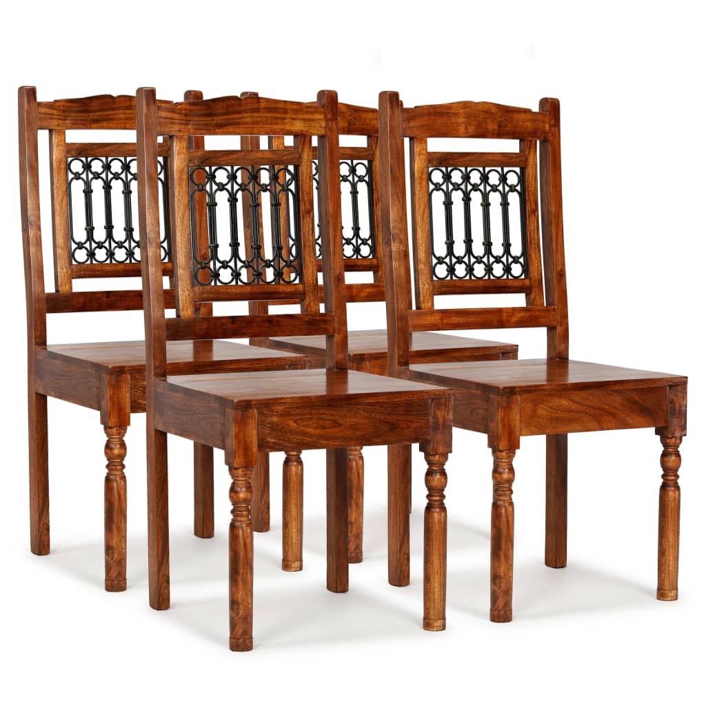 vidaXL Eetkamerstoelen 2 st klassiek hout met honingafwerking