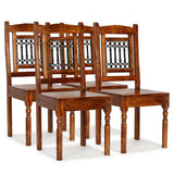 vidaXL Eetkamerstoelen 2 st klassiek hout met honingafwerking