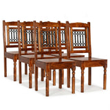 vidaXL Eetkamerstoelen 2 st klassiek hout met honingafwerking