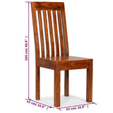vidaXL Eetkamerstoelen 2 st modern hout met honingafwerking