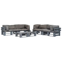 vidaXL 6-Piece Pallet Lounge Set with Sand-Colored Cushions Wood