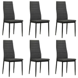 vidaXL Eetkamerstoelen 2 st stof donkergrijs