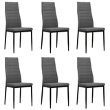 vidaXL Eetkamerstoelen 2 st stof donkergrijs