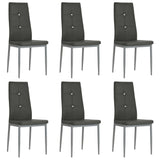 vidaXL Chaises de salle à manger 2 pcs similicuir gris