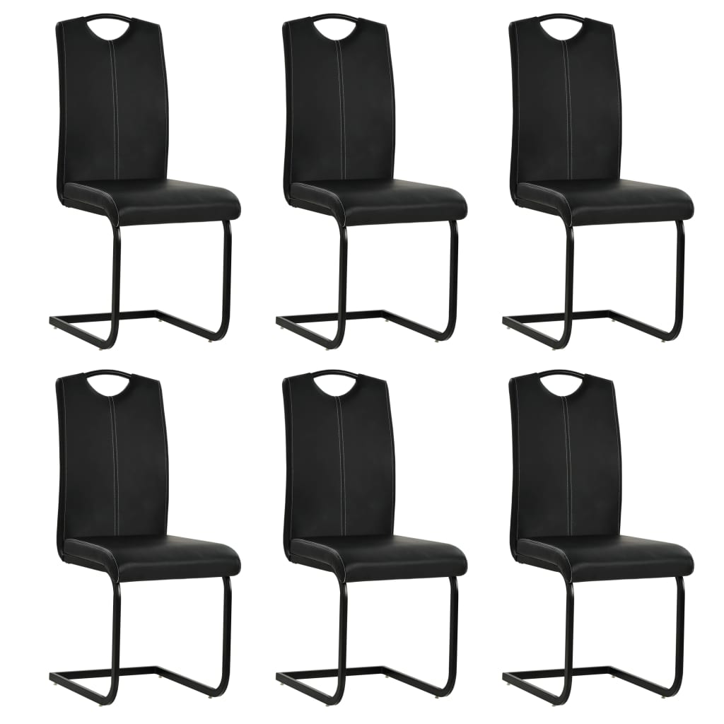 vidaXL Eetkamerstoelen 2 st kunstleer grijs