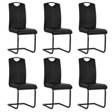 vidaXL Eetkamerstoelen 2 st kunstleer grijs