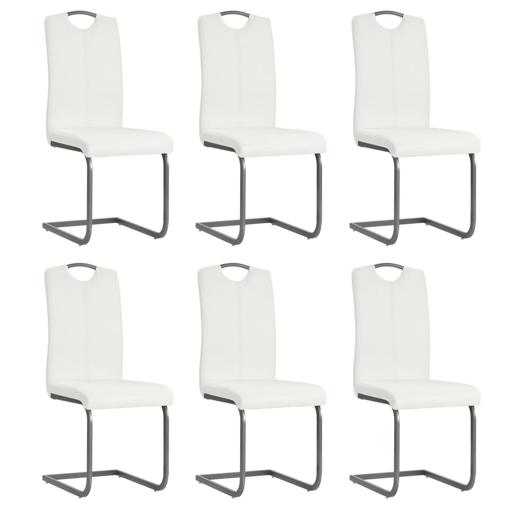 vidaXL Eetkamerstoelen 2 st kunstleer grijs
