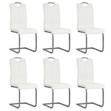 vidaXL Eetkamerstoelen 2 st kunstleer grijs