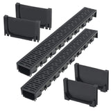 vidaXL Drain Channels 3 m Galvanized Steel 3 pcs