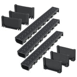vidaXL Drain Channels 3 m Galvanized Steel 3 pcs