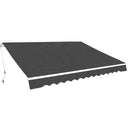 vidaXL Luifel handmatig uittrekbaar 350 cm bleu/blanc