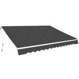 vidaXL Luifel handmatig uittrekbaar 350 cm blauw/wit