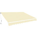 vidaXL Luifel handmatig uittrekbaar 400 cm blauw/wit