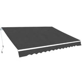 vidaXL Luifel handmatig uittrekbaar 400 cm blauw/wit