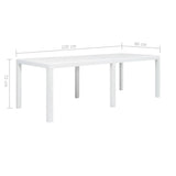 vidaXL 3-delige Bistroset rattan-look kunststof wit