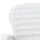 vidaXL 3-delige Bistroset rattan-look kunststof wit