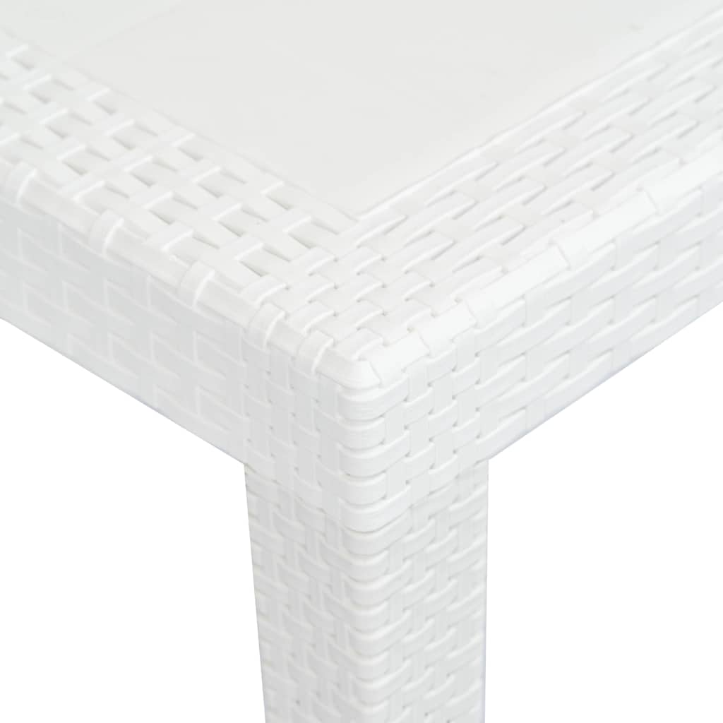vidaXL 3-delige Bistroset rattan-look kunststof wit