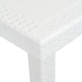 vidaXL 3-delige Bistroset rattan-look kunststof wit