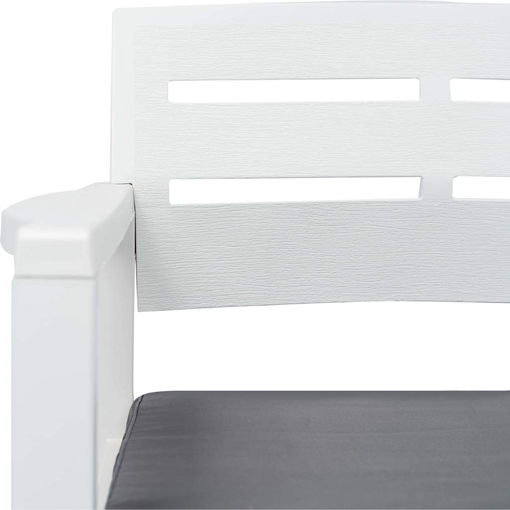 vidaXL 4-delige Loungeset kunststof antraciet