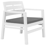 vidaXL 4-delige Loungeset kunststof antraciet