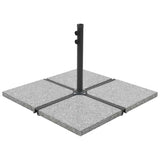 vidaXL Parasolvoetplaten 4 st vierkant 100 kg grijs graniet