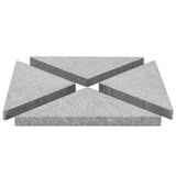 vidaXL Parasolvoetplaten 4 st vierkant 100 kg grijs graniet