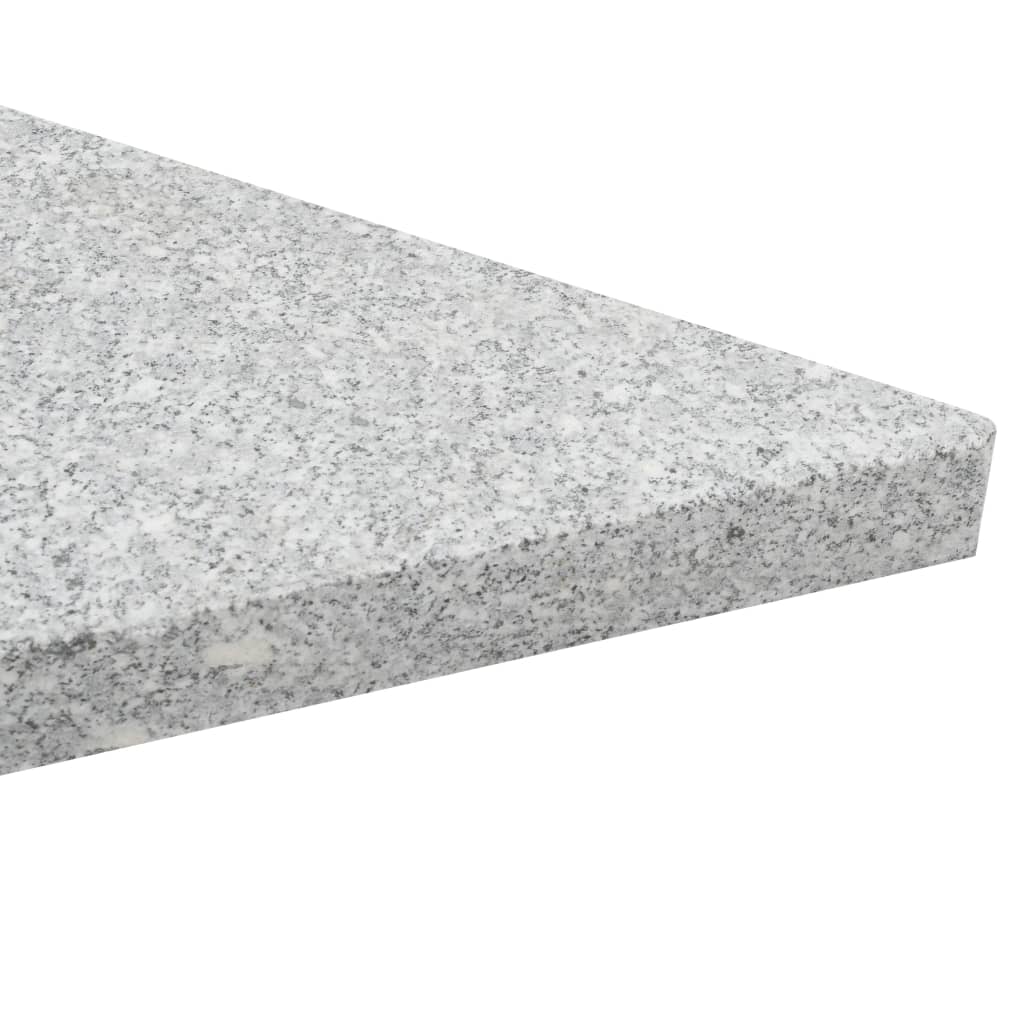 vidaXL Parasolvoetplaten 4 st vierkant 100 kg grijs graniet