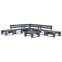 vidaXL 6-piece Pallet Wood Lounge Set Grey