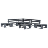 vidaXL 6-piece Pallet Wood Lounge Set Grey