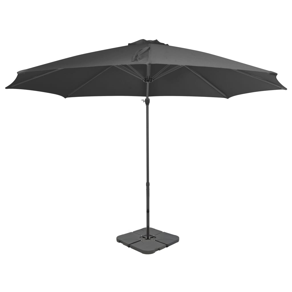 vidaXL Parasol met draagbare voet groen