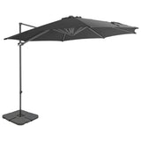 vidaXL Parasol met draagbare voet taupe