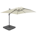 vidaXL Parasol met draagbare voet zandkleurig