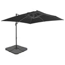 vidaXL Parasol met draagbare voet zandkleurig
