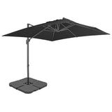vidaXL Parasol met draagbare voet zandkleurig