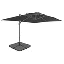 vidaXL Parasol met draagbare voet zandkleurig