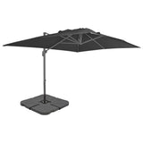vidaXL Parasol met draagbare voet zandkleurig
