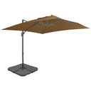 vidaXL Parasol met draagbare voet zandkleurig